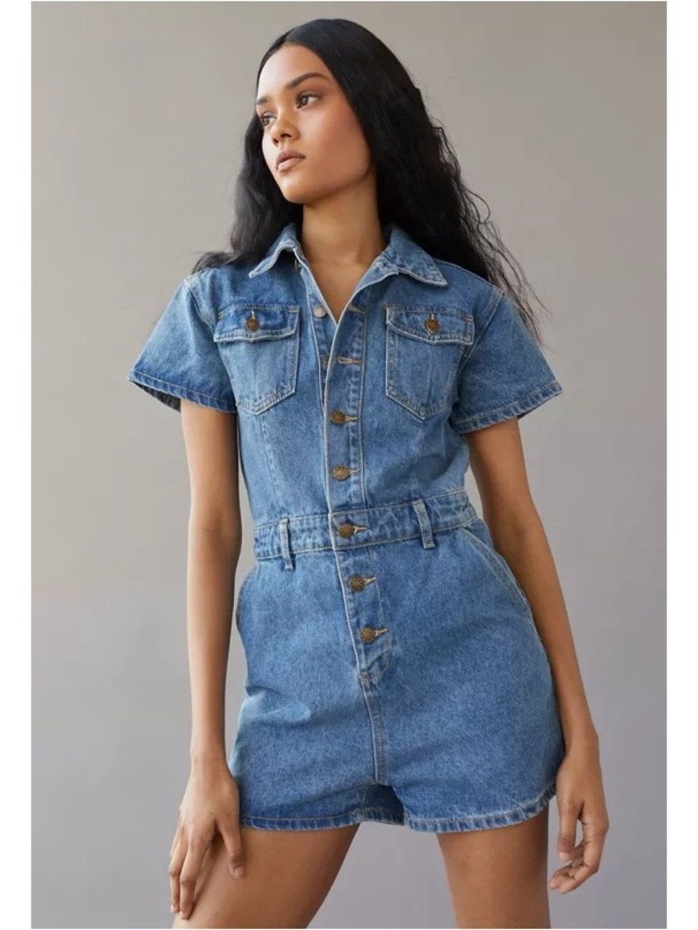 Lioness U Know What’s Up Denim Romper Sz S - GREAT CONDITION!